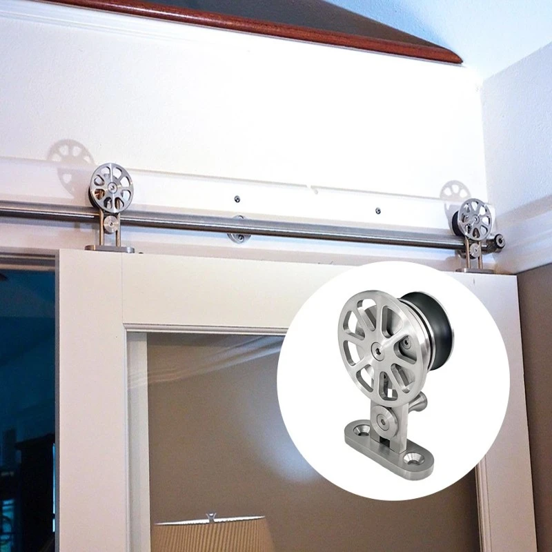 Brushed Silver Barn Door System Brushed Silver Barn Door System