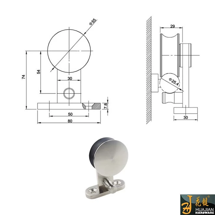 Wood Sliding Barn Door Hardware Set